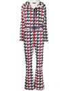 PERFECT MOMENT STAR HOUNDSTOOTH-PRINT JUMPSUIT