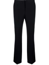 Versace Ankle Length Straight Leg Trousers In 黑色