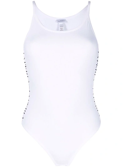 La Perla Side Logo Tape Body In 白色