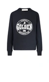 Golden Goose Logo-embroidered Cotton Sweatshirt In Black