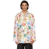 Versace White Trésor De La Mer Pyjama Shirt In White,orange,blue