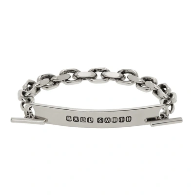 Paul Smith Logo-engraved Silver-tone Bracelet