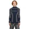 Misbhv Black Quarter-zip Sweater In Navy/white