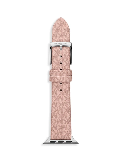 Michael Kors Mk Micro Logo Apple Strap Collection. Apple Watch Band/38mm & 40mm In Pink