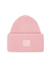 Acne Studios Pansy-n-face Wool Beanie In Blush Pink