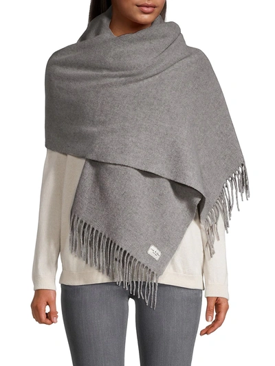 Rag & Bone Addison Recycled Wool Scarf In Mid Grey