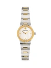 VERSACE GRECA LOGO MINI TWO-TONE BRACELET WATCH,400014824496