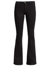 Frame Rodeo Low Rise Flared Jeans In Deco In Black