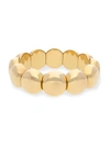 Roberto Demeglio Aura Dama 18k Gold-plated Ceramic Stretch Bracelet In Yellow Gold