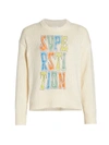 MOTHER WOMEN'S JUMPER GRAPHIC SWEATER,400014935742