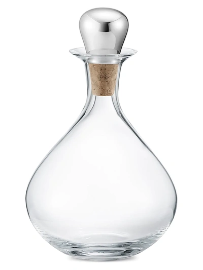 Georg Jensen Sky Liquor Decanter With Steel Stopper In Silver/glass