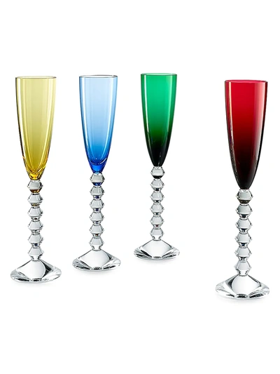 Baccarat Vega Flutissmino Champagne Flutes, Set Of 4 In Multi