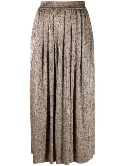 Isabel Marant Étoile Notilde Pleated Culottes In Gold