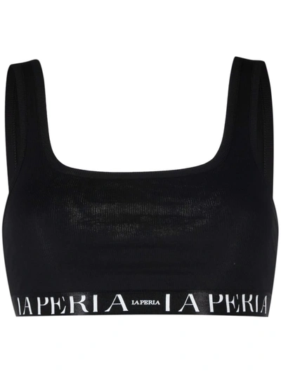 La Perla Logo Tape Sporty Bra In Black