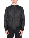 Belstaff Scouter Waxed Cotton-canvas Bomber Jacket In Black