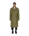 Off-white Padded Double-breasted Coat In Green No Color