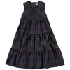 DOLCE & GABBANA DOLCE & GABBANA GREEN MIXED TARTAN MIDI DRESS,L52DU6G7ATY