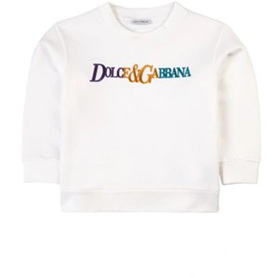 Dolce & Gabbana Babies'  White Logo Sweatshirt