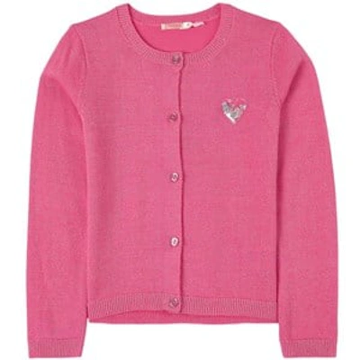 Billieblush Kids' Girls Pink Glitter Knitted Cardigan