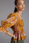 Conditions Apply Smocked Sweetheart Blouse In Assorted
