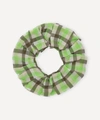 GANNI SEERSUCKER CHECK ORGANIC COTTON-BLEND SCRUNCHIE,000740540