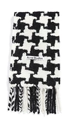 Acne Studios Fringed Houndstooth Alpaca-blend Scarf