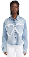 Natasha Zinko Blue Heart-panelled Denim Overshirt