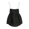 Cecilie Bahnsen Selena Bandeau Top With Open Back In Black