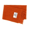 Marni Brown Alpaca Scarf With Fringes In Orange
