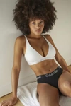 Calvin Klein Structured Cotton Lightly Lined Triangle Bralette In White