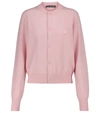 Acne Studios Pink Wool Patch Cardigan In Pink
