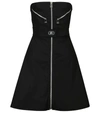 Bottega Veneta Zip-through Stretch-nylon Minidress In Black