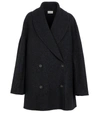 The Row Polli Double-breasted Jacket In Wool And Cashmere In Grey