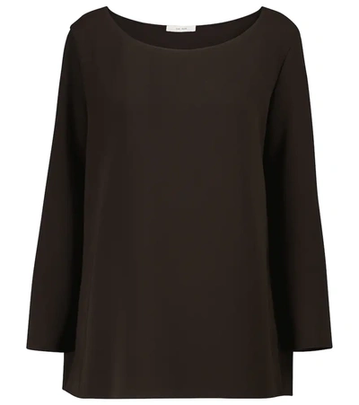 The Row Penny Boatneck Top In Brown