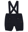 Tartine Et Chocolat Chenille-texture Crossover-straps Dungarees In Blue