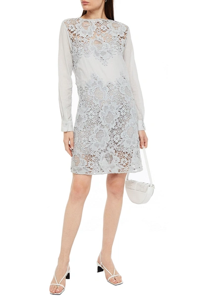 See By Chloé Guipure Lace And Cotton-voile Dress In White
