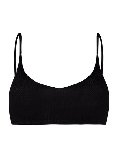 Jacquemus Le Bandeau Valensole Knit Bralette In Black