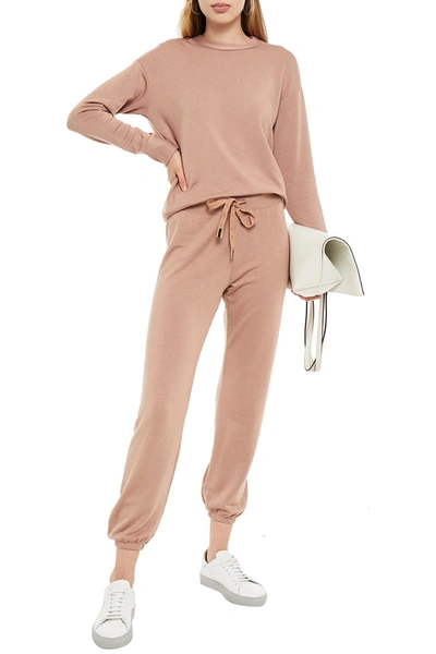 Stateside Micro Modal-blend Fleece Track Trousers In Neutrals