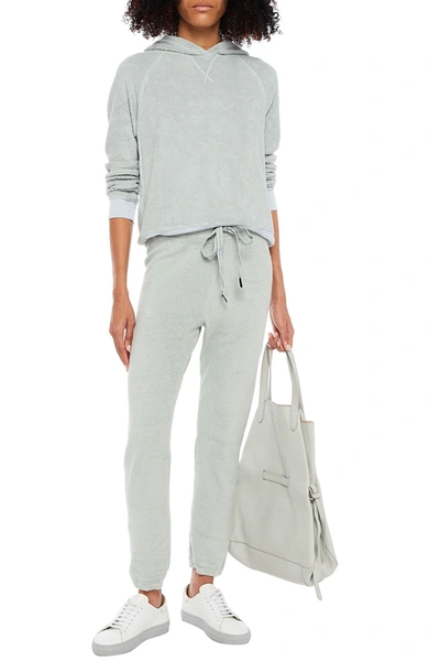 Stateside Supima Cotton And Micro Modal-blend Fleece Track Trousers In Mint