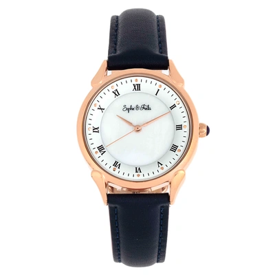 Sophie And Freda Mykonos Quartz White Dial Ladies Watch Sf5504 In Blue,gold Tone,pink,rose Gold Tone,white