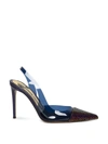 ALEXANDRE VAUTHIER EMBELLISHED VINAVIL POINTED PUMPS BLUE,3A9DBDBA-6ADF-0122-563E-24AE48831A18