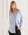 Superdry Women's Linen Boyfriend Shirt Blue / Rich Blue