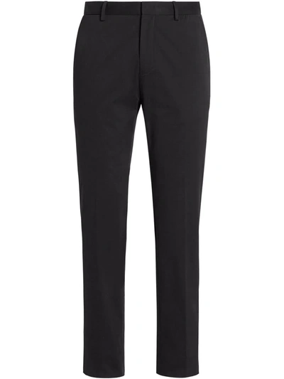 Ermenegildo Zegna Slim-cut Cotton Trousers In Schwarz