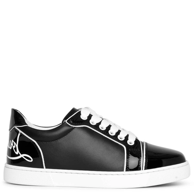 Christian Louboutin Fun Vieira Printed Patent-leather Trainers In Black