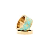 Georgina Jewelry Signature Gold Turquoise Resin Band Ring In Band