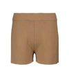 MAX MARA ACRO WOOL AND CASHMERE KNIT SHORTS,P00604856