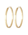 Oma The Label Women's Shiny Jordan 18k Gold Plated Brass Medium Hoop Earrings, 1.2" In Gold