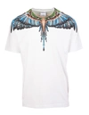 MARCELO BURLON COUNTY OF MILAN MAN GRIZZLY WINGS WHITE T-SHIRT,CMAA018F21JER003 0140
