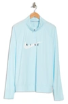 Nike Swoosh Run 1/4 Zip Pullover In Glacier Blue/white