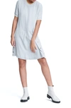 Rag & Bone Solo Short Sleeve Snap Side Dress In Greyice